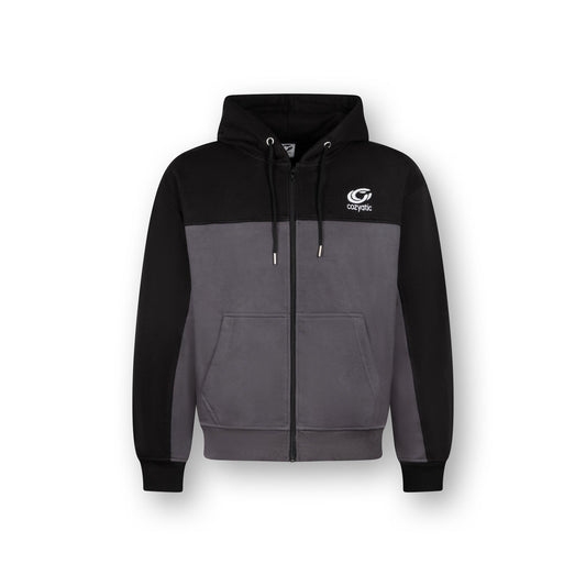 Two Tone Zip Hoodie (Black/Grey)