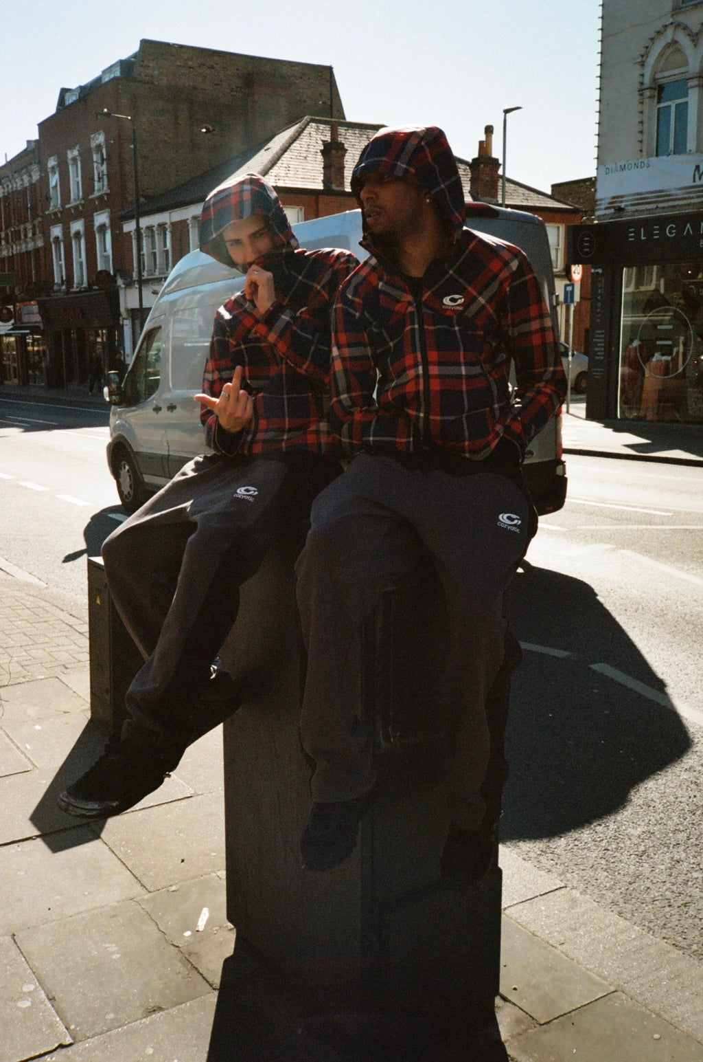 Plaid Rain Jacket (Blue/Red)