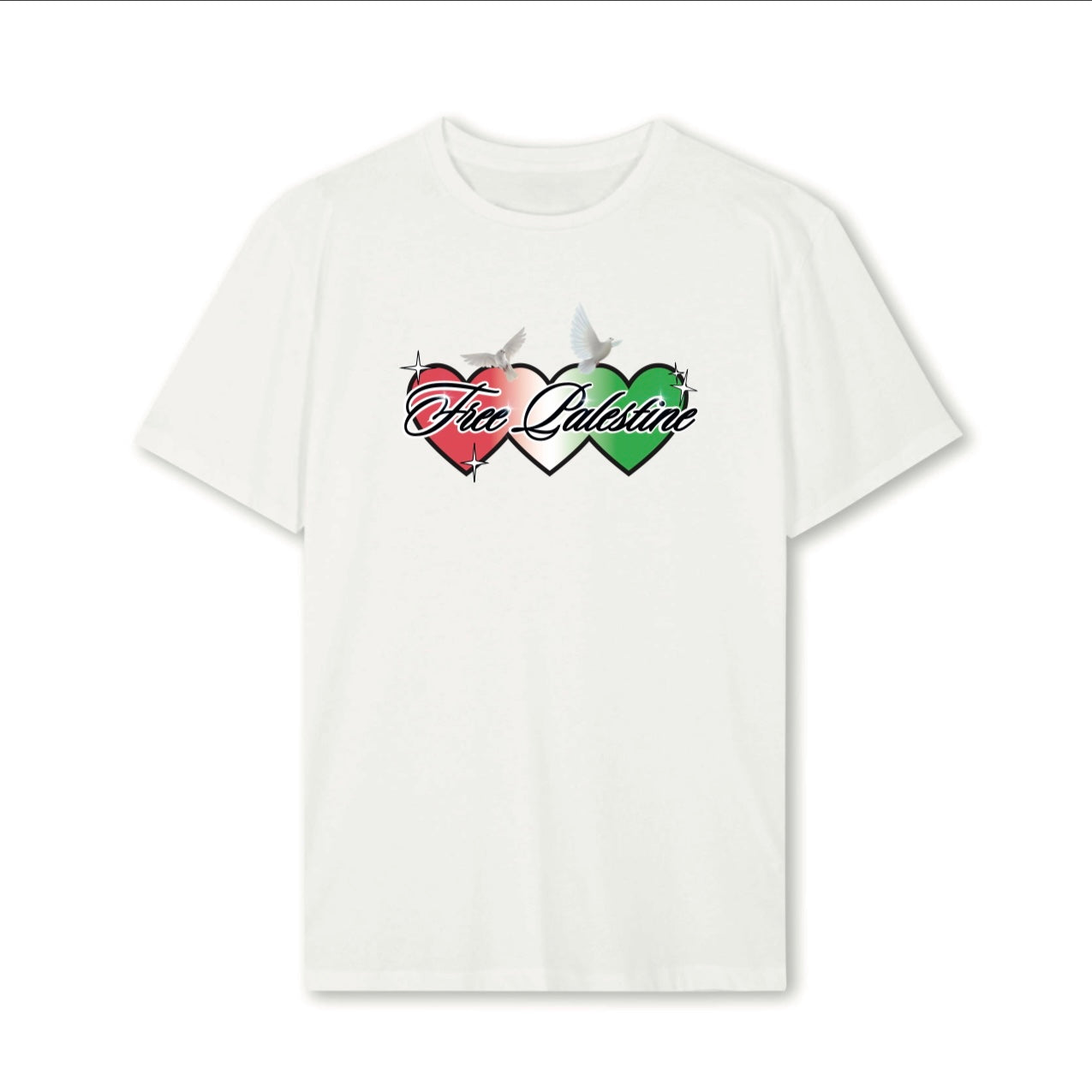 3 Heart Free Palestine Shirt
